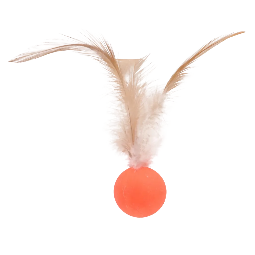 Bouncing Ball with Feather (Orange)