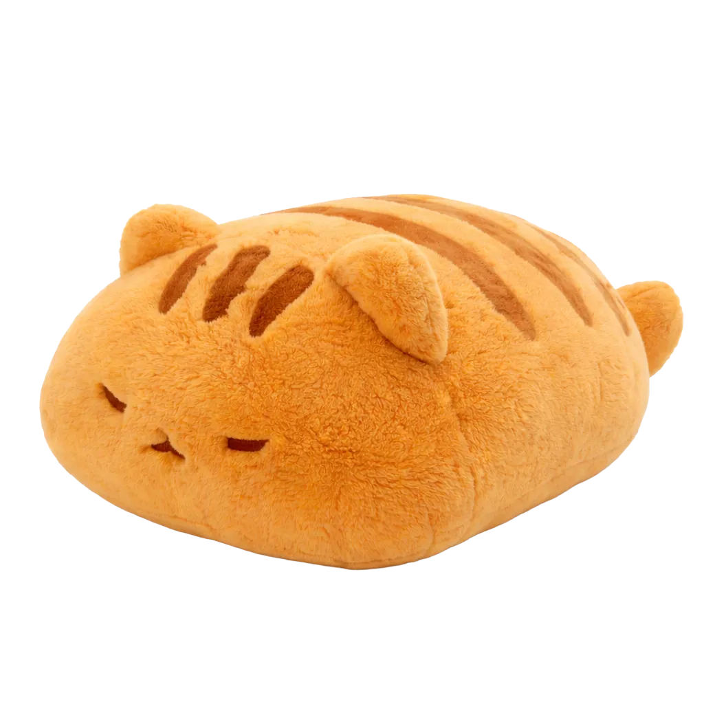 Peluche géante chat orange