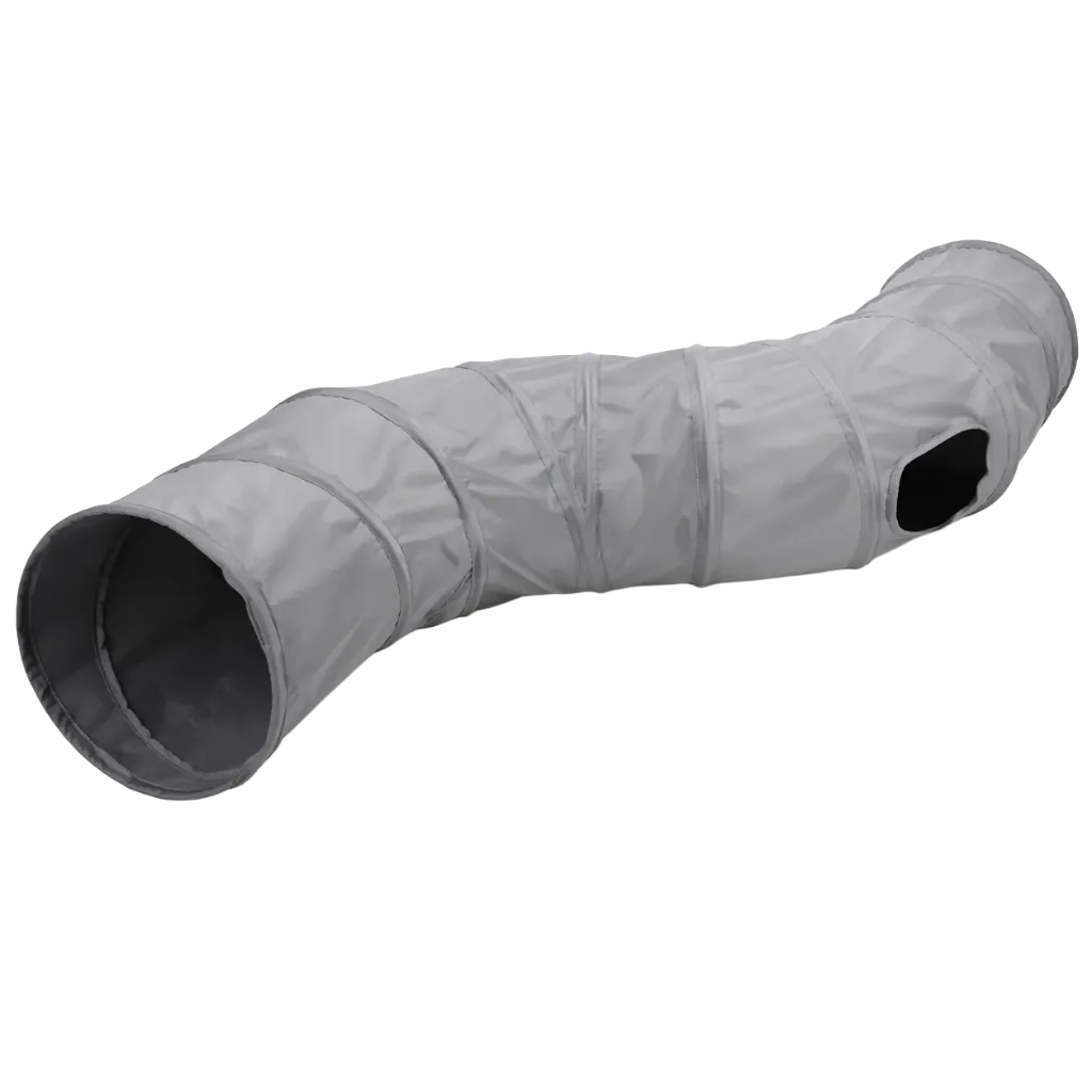 Gray S-shaped collapsible tunnel