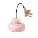 Interactive laser & feather play device