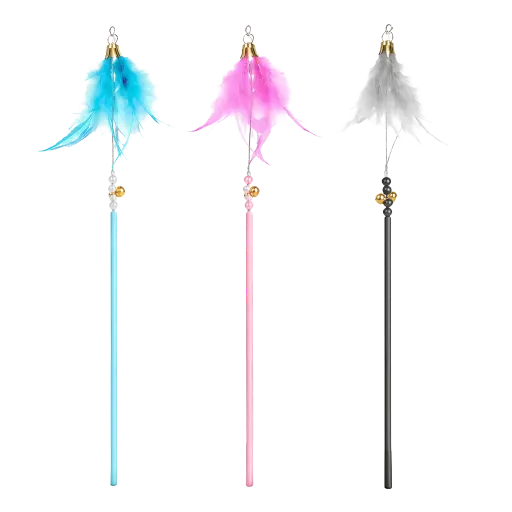 Lot Canne à tige avec Plume 